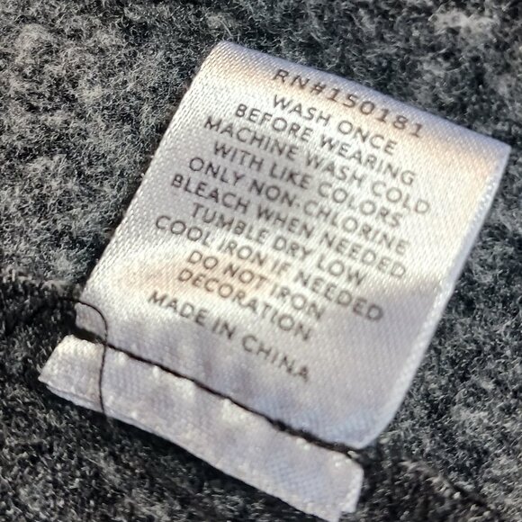 NWT Grayson Threads "Let's Get Cozy" Gray Distressed Kangaroo Hoodie Size XS - Picture 10 of 15